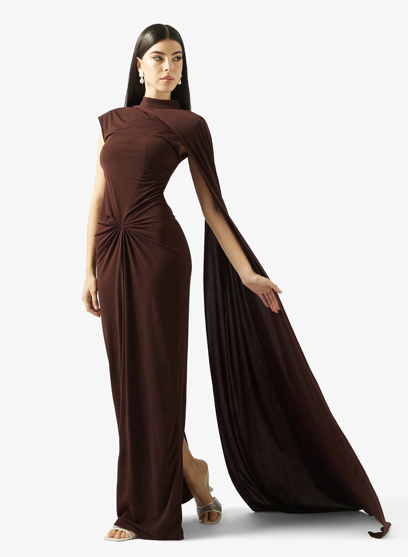 Iyra Cape Sleeve Maxi Dress - Image 1